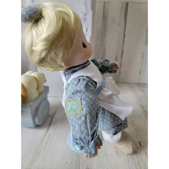 Hamilton Enesco Precious Moments God loveth a cheerful Giver doll puppy girl
